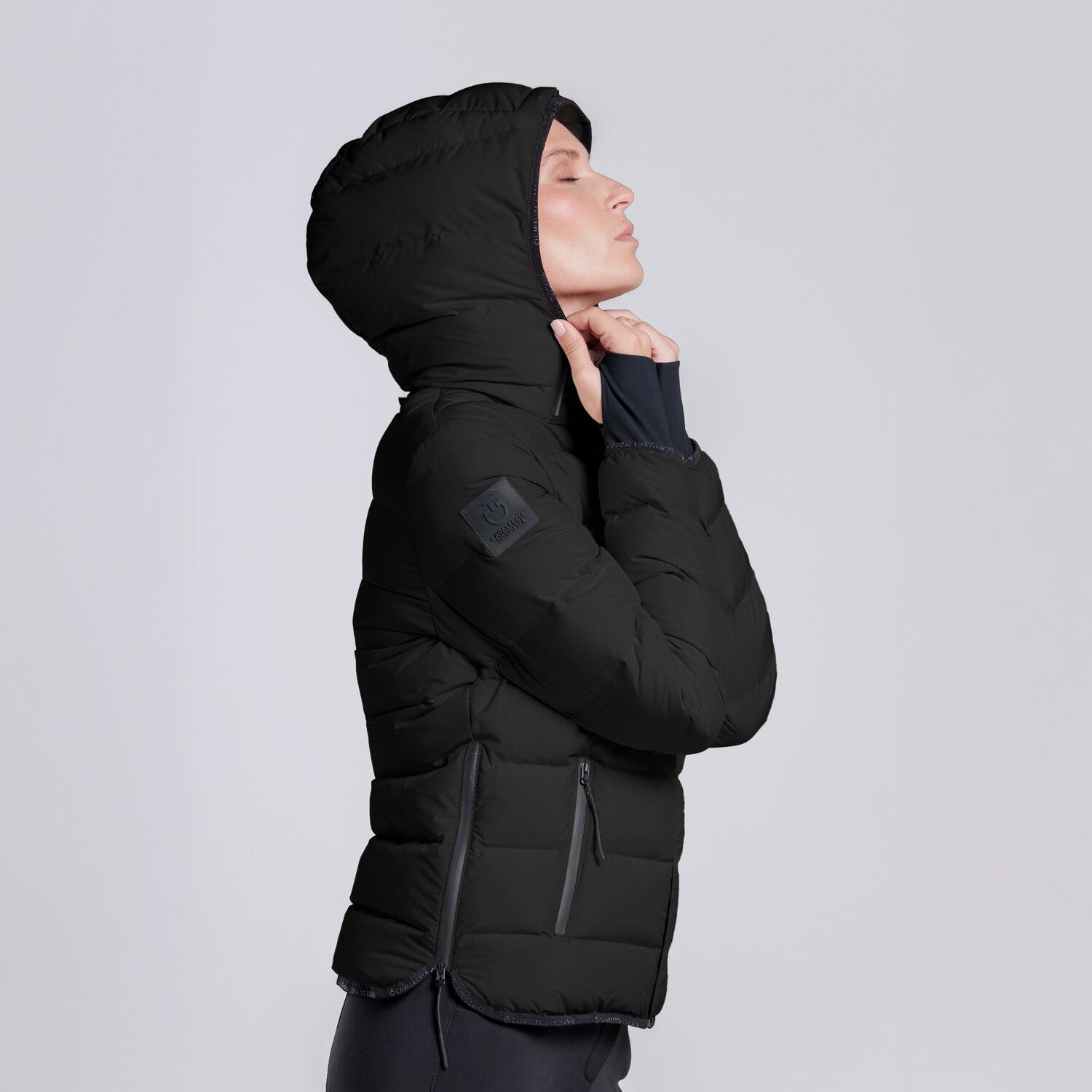 Cavalleria Toscana PIUMINO CON CAPPUCCIO ESTRAIBILE DA DONNA BLACK-3