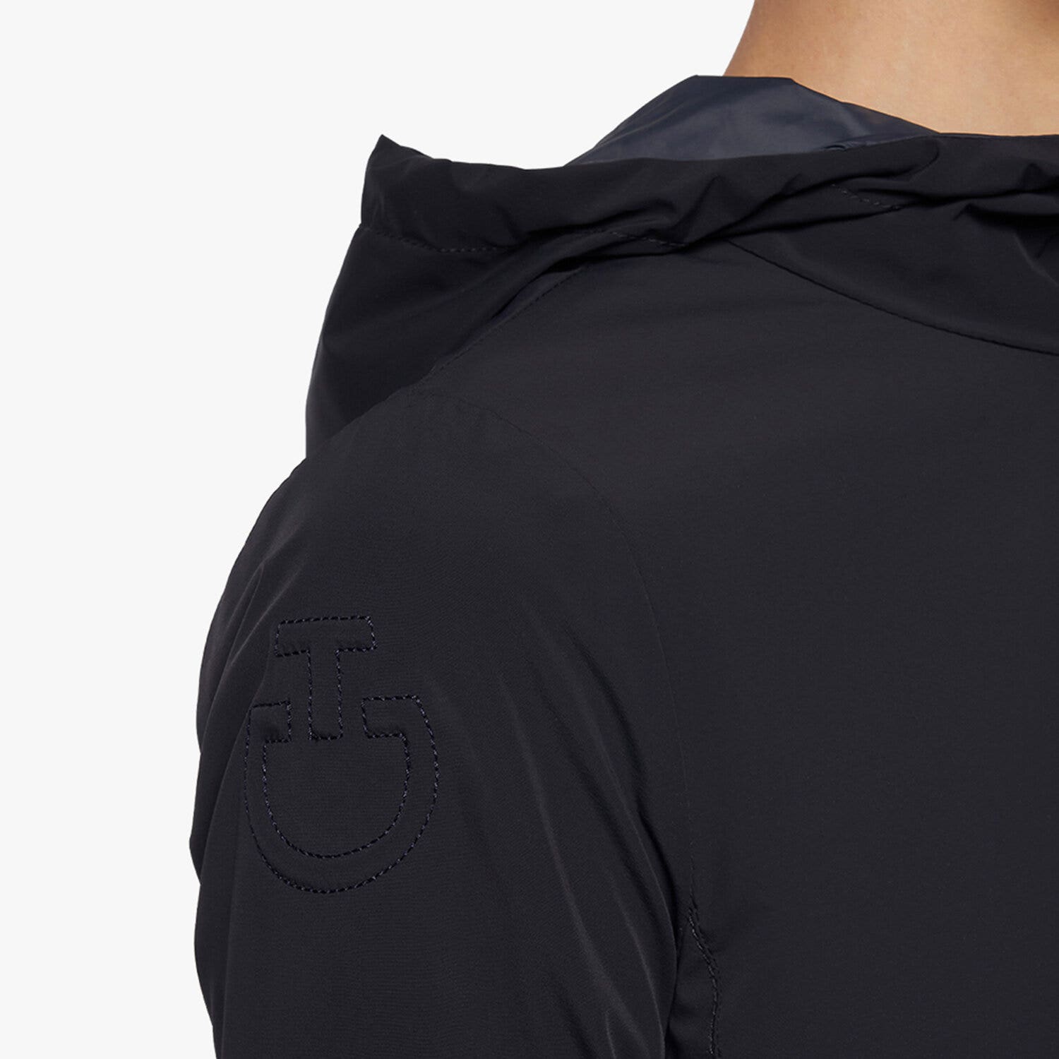 Cavalleria Toscana Waterproof unisex hooded zip jacket for kids NAVY-5