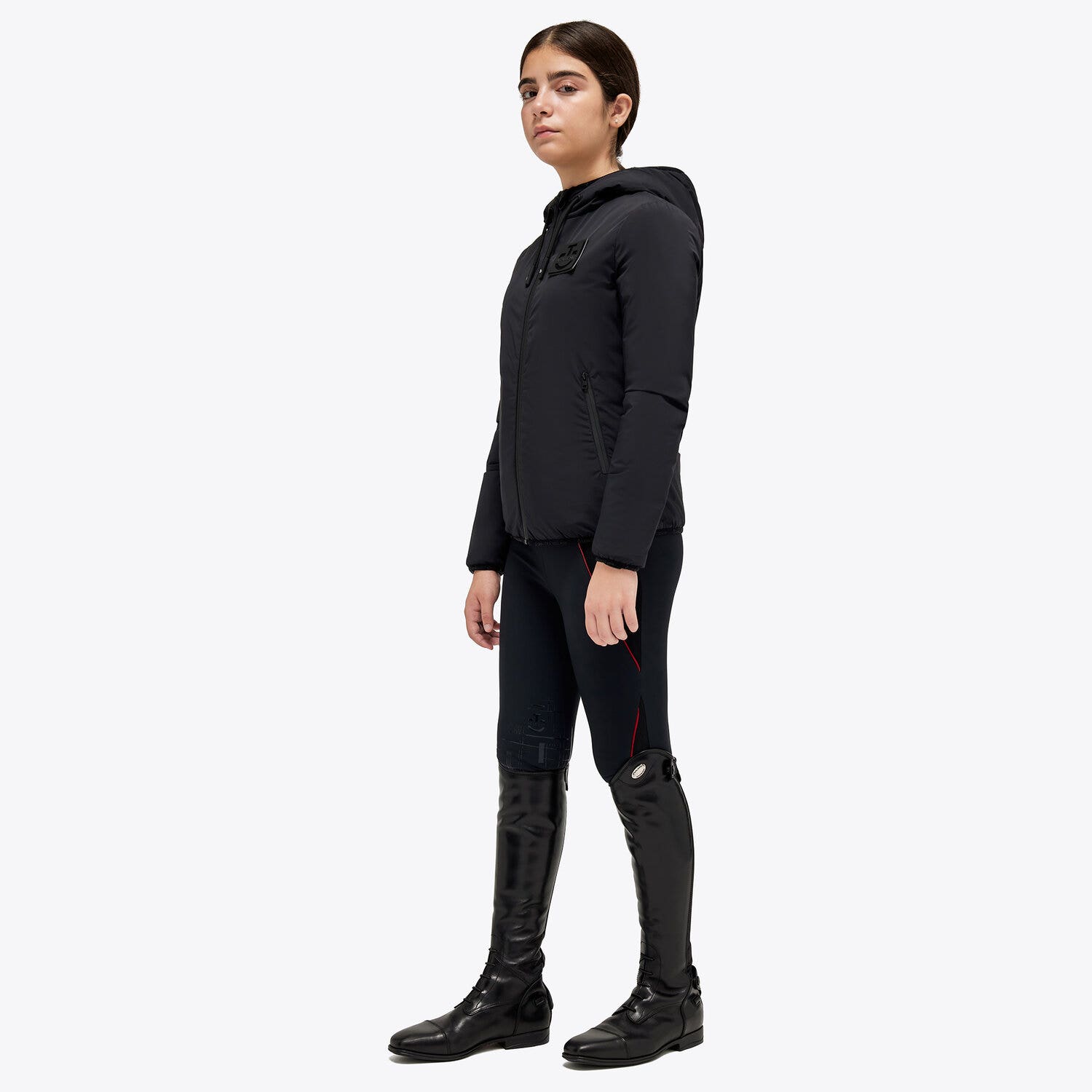 Cavalleria Toscana CT Academy unisex nylon bomber jacket BLACK-2