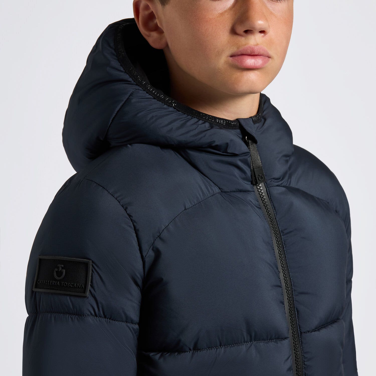 Cavalleria Toscana Cavalleria Toscana Unisex Young Rider Nylon Puffer Jacket NAVY-3