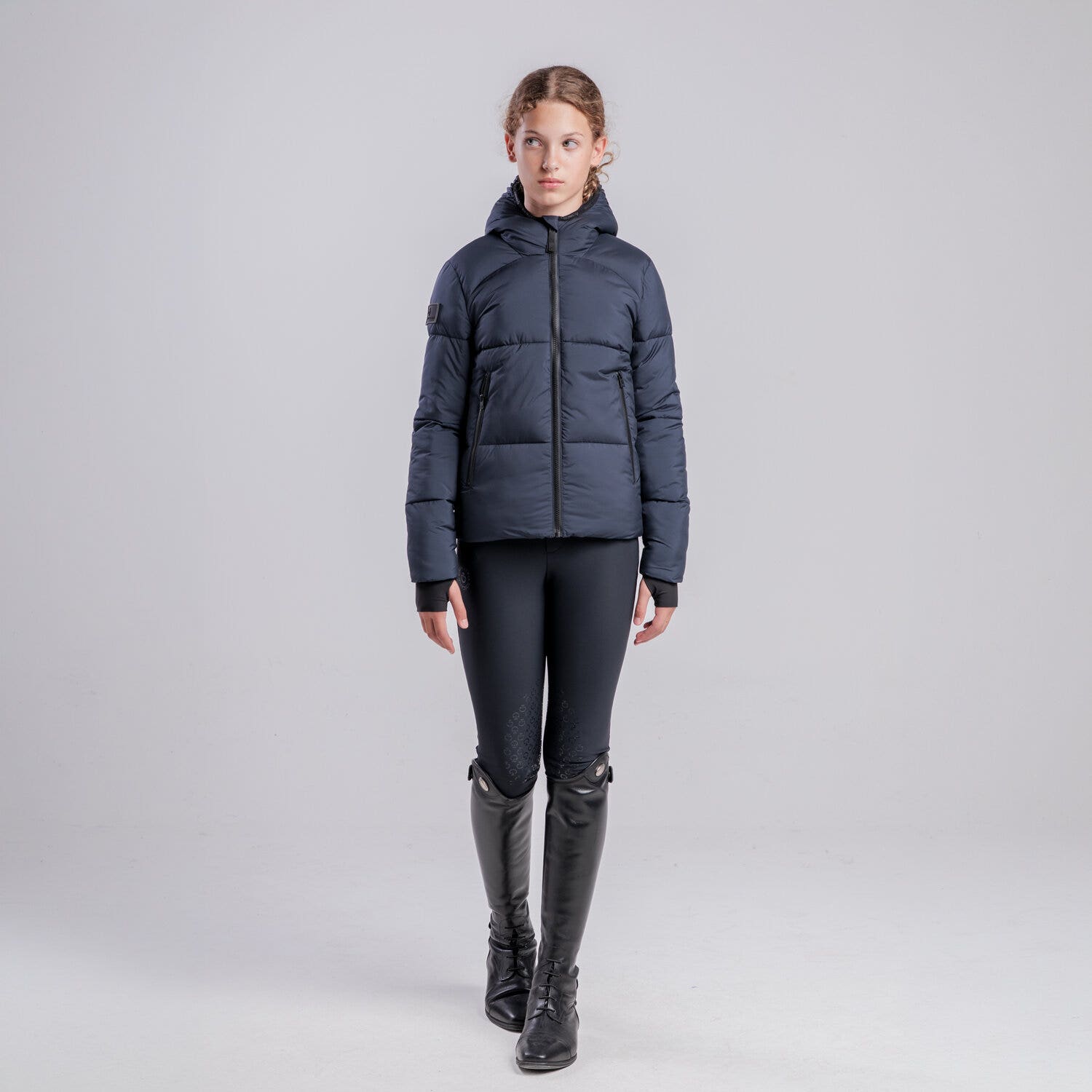 Cavalleria Toscana Unisex children’s nylon down jacket NAVY-4