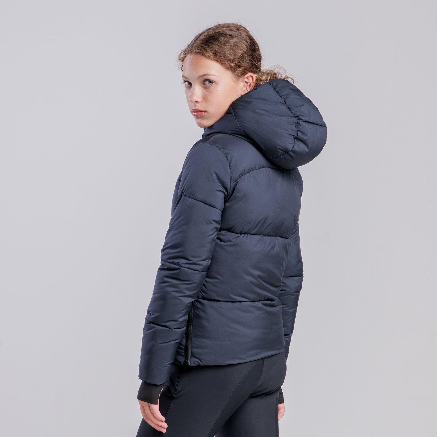 Cavalleria Toscana Unisex children’s nylon down jacket NAVY-6