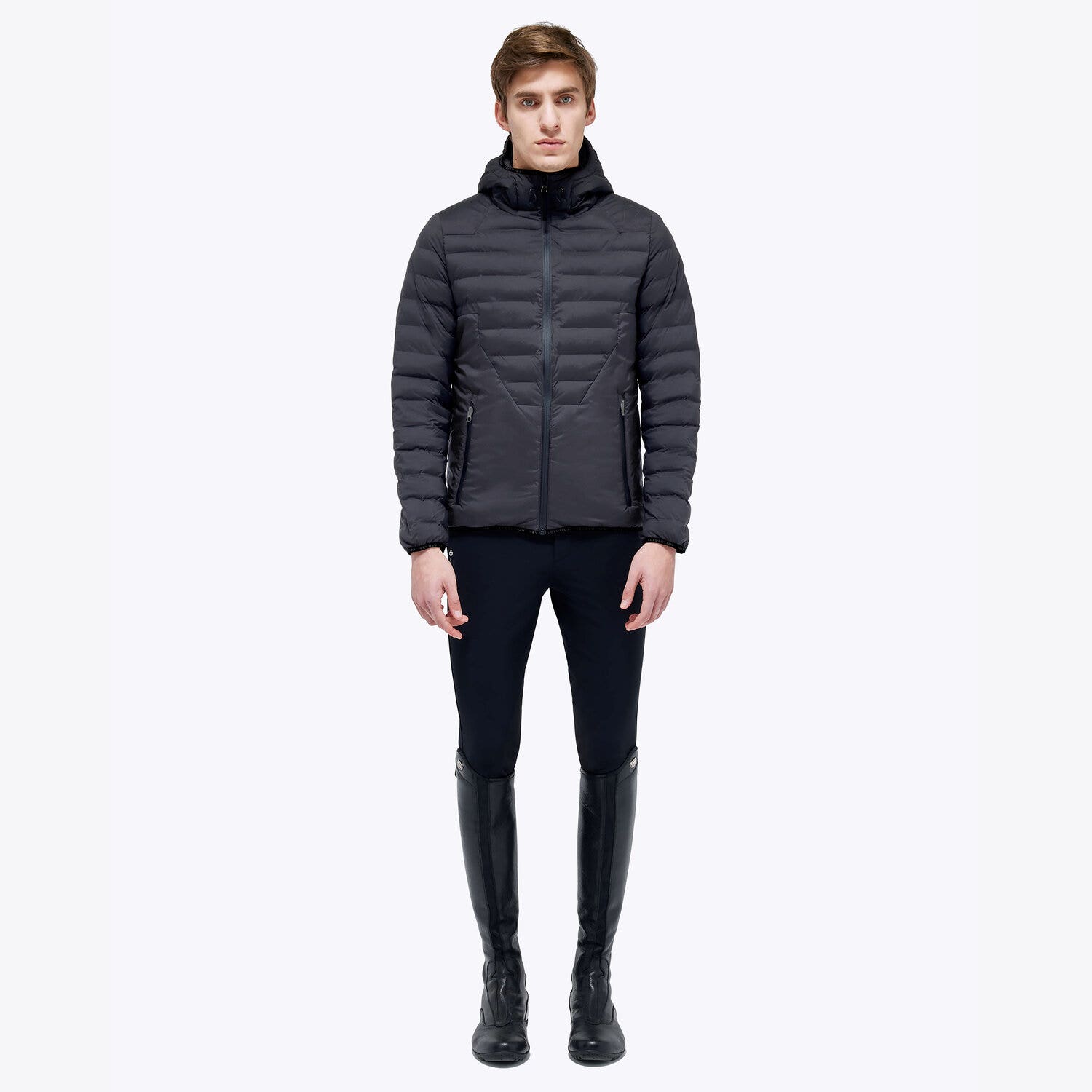 Cavalleria Toscana Nylon puffer jacket with hood NAVY-1