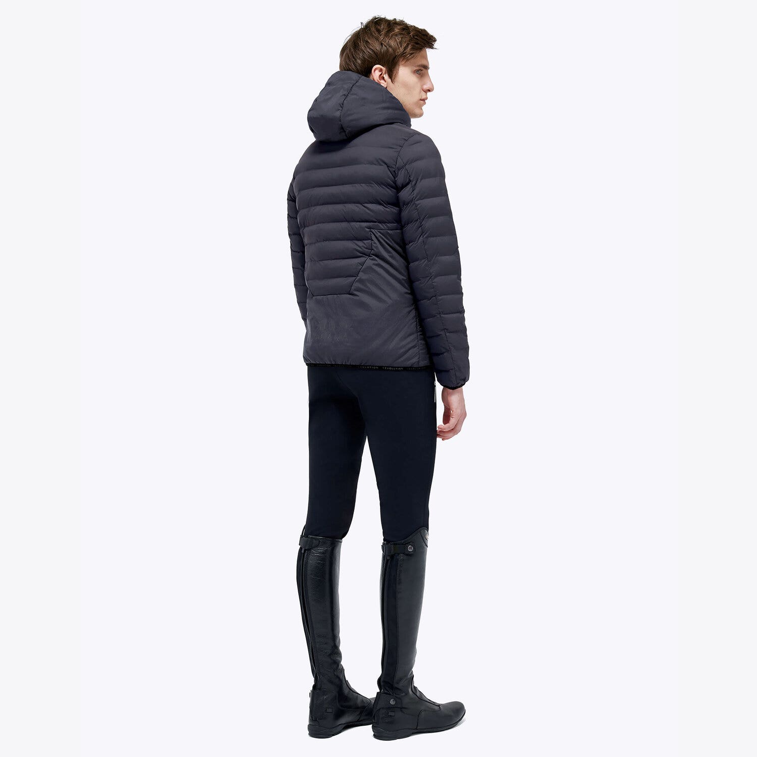 Cavalleria Toscana Nylon puffer jacket with hood NAVY-2