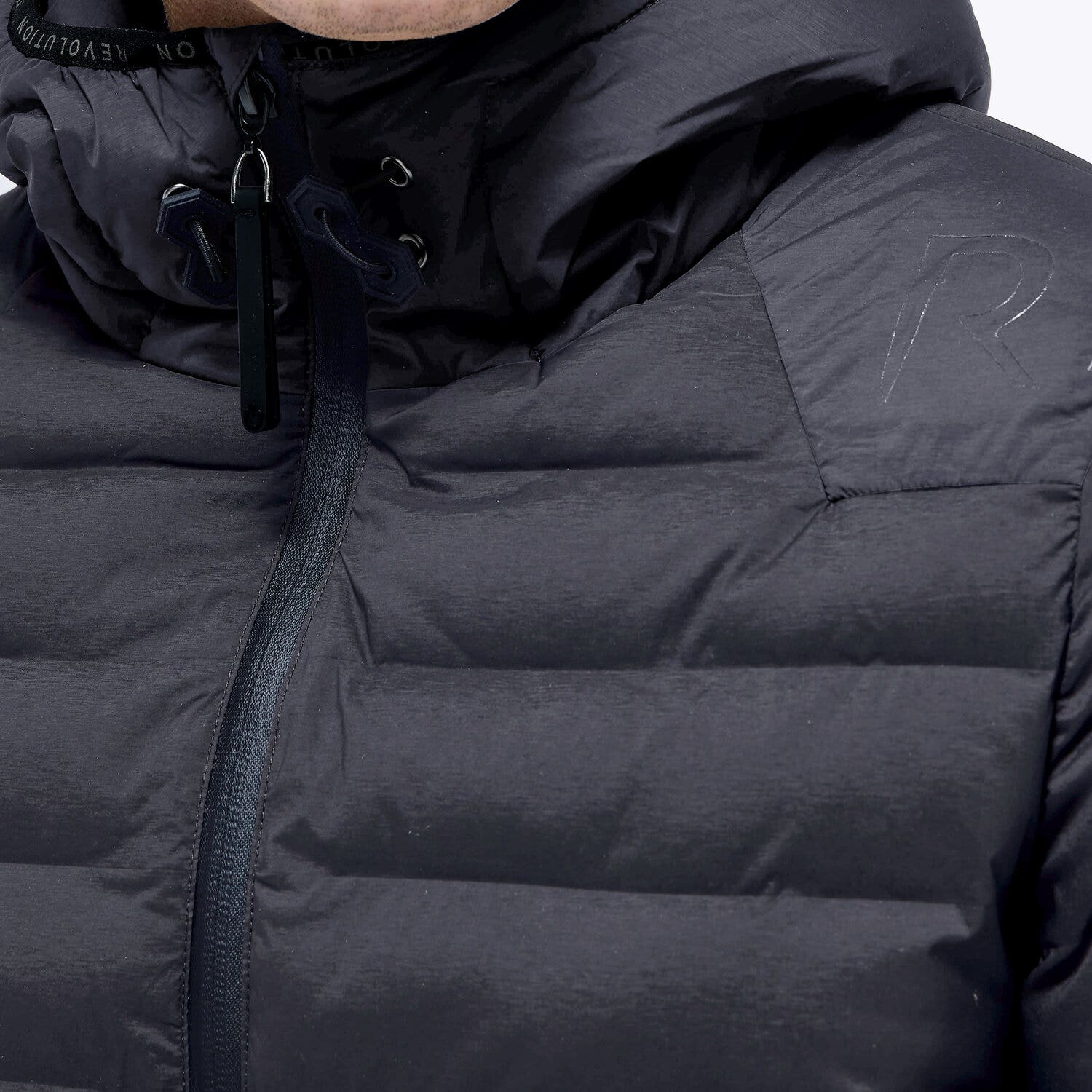 Cavalleria Toscana Nylon puffer jacket with hood NAVY-3