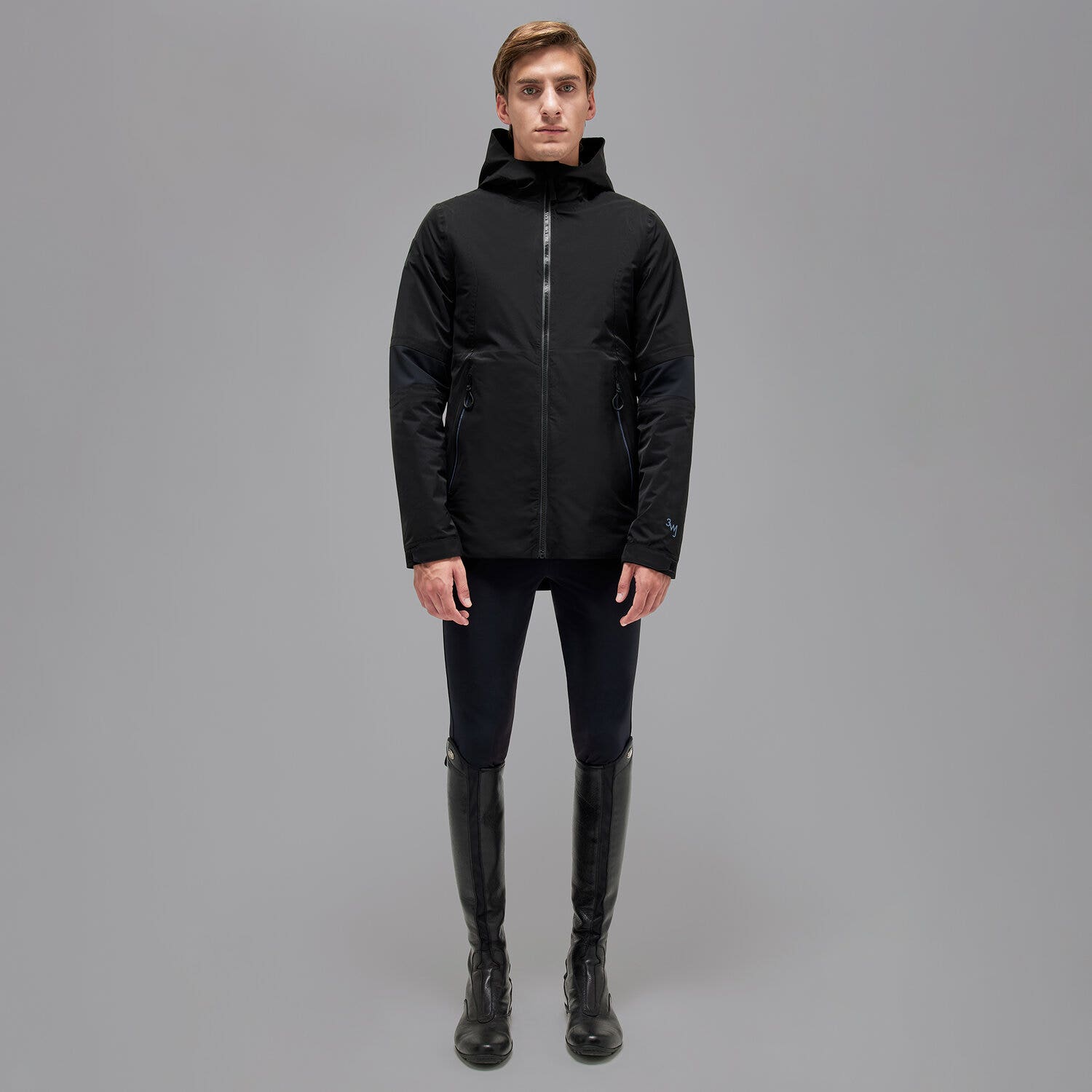 Cavalleria Toscana Men's Revo 3-Way Waterproof Jacket BLACK-1