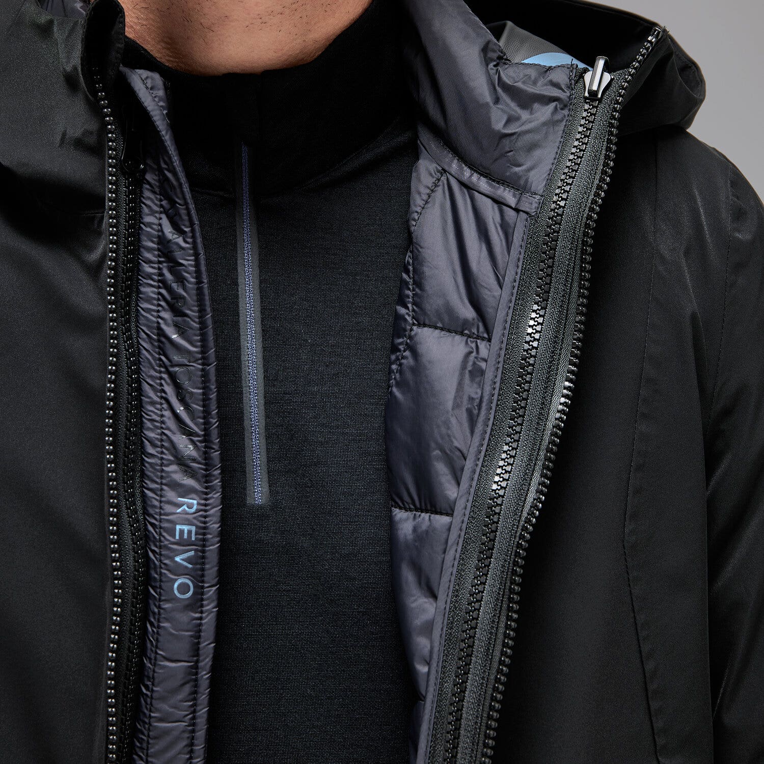 Cavalleria Toscana Men's Revo 3-Way Waterproof Jacket BLACK-8