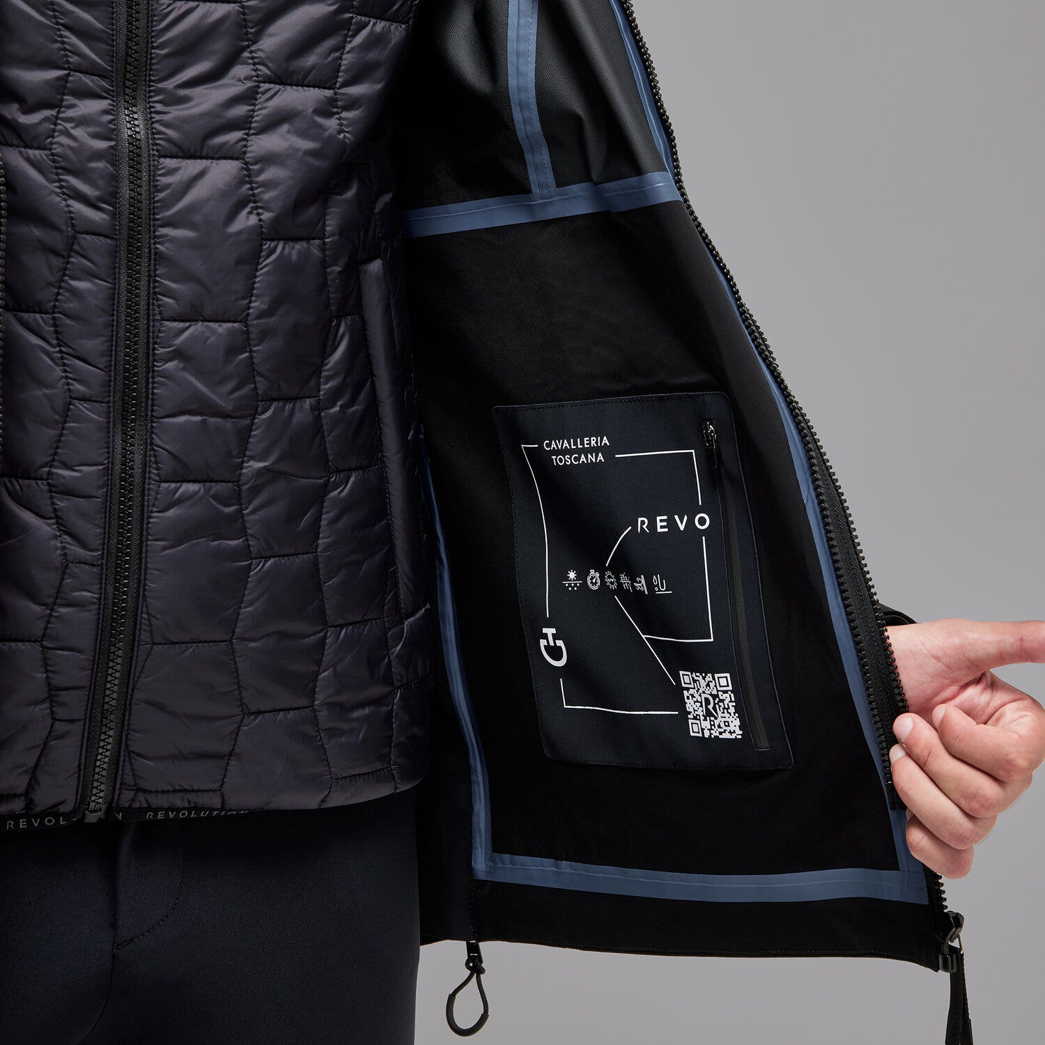 Cavalleria Toscana Men's Revo 3-Way Waterproof Jacket BLACK-9