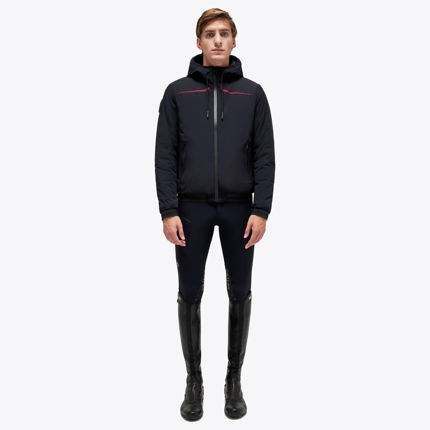 Cavalleria Toscana CT Academy men's nylon bomber jacket BLACK-1