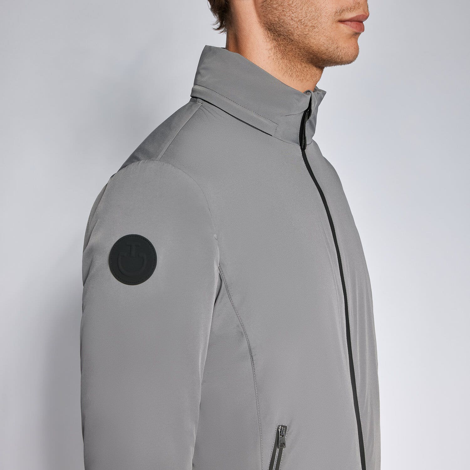 Cavalleria Toscana Men's lightweight windproof jacket GREY-3
