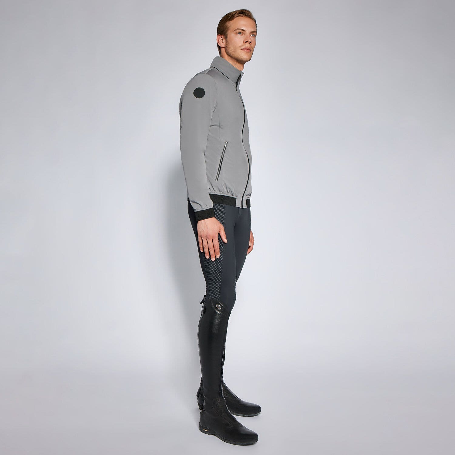 Cavalleria Toscana Men's lightweight windproof jacket GREY-5