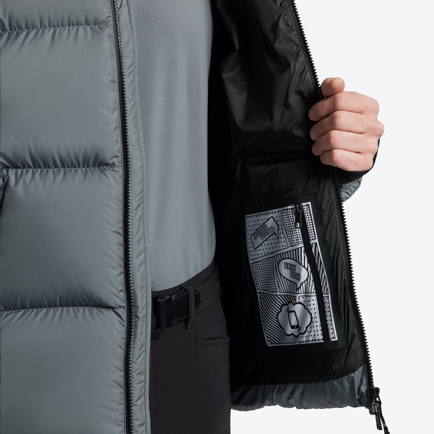 Cavalleria Toscana Cavalleria Toscana Men's Utility Down Jacket STORMY GREY-5