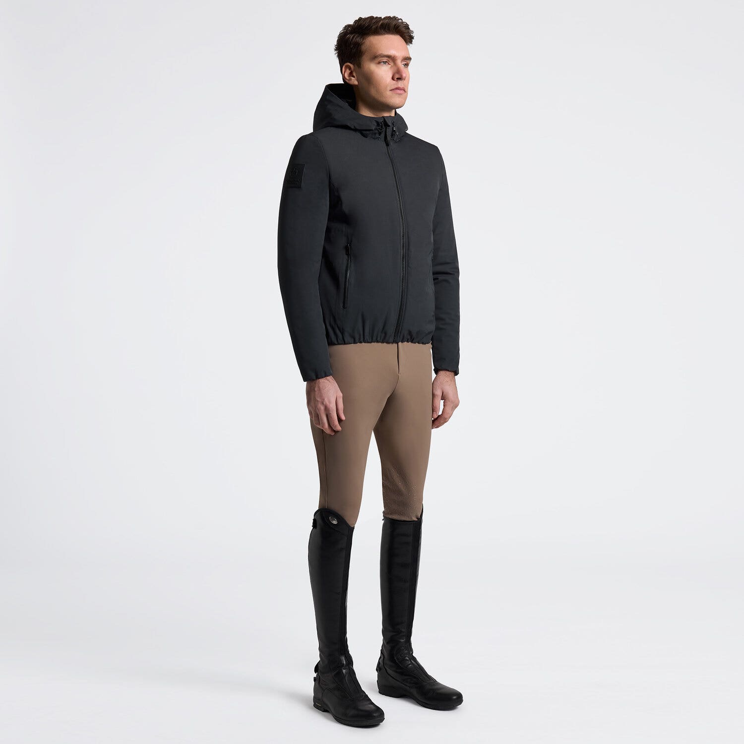 Cavalleria Toscana Men’s Cavalleria Toscana Technical Nylon Bomber Jacket Cavalleria Toscana NAVY-1