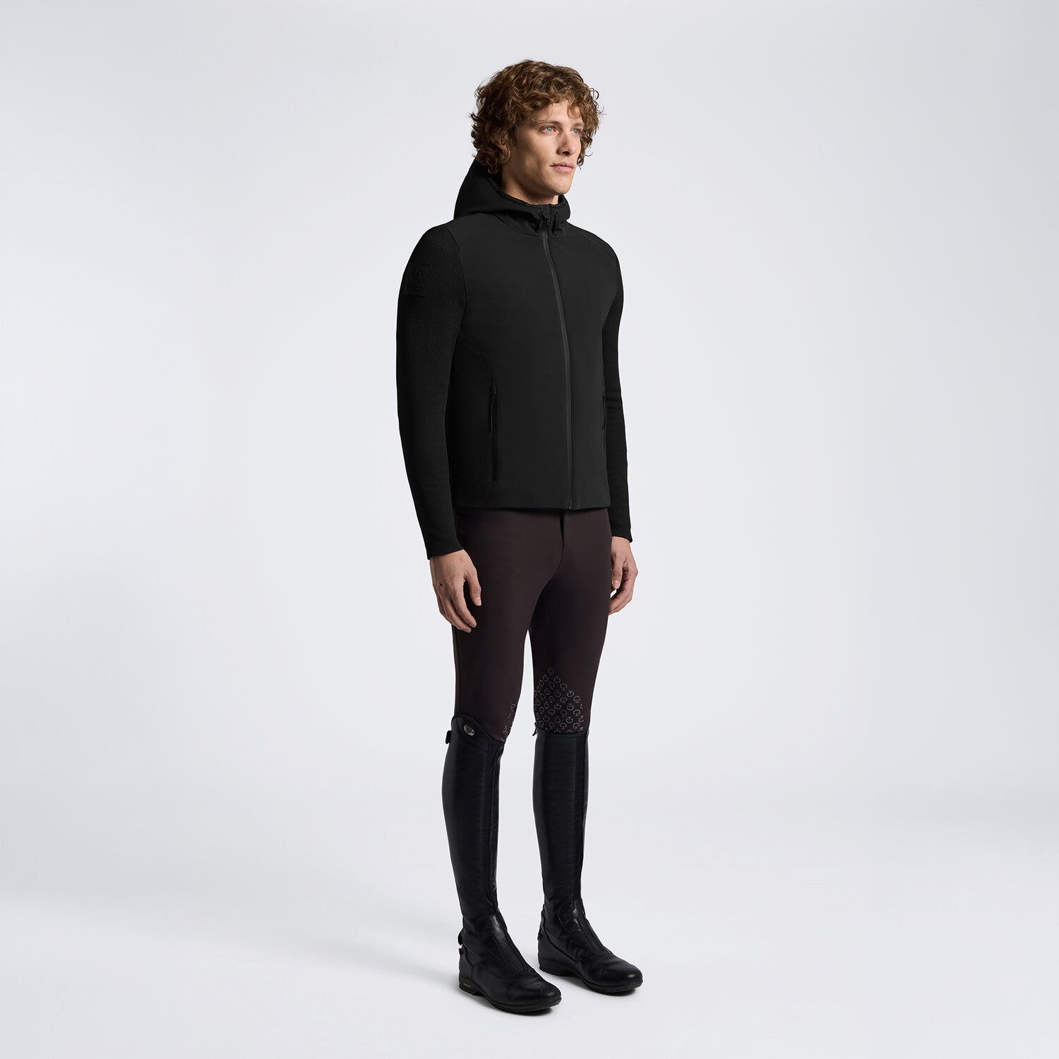 Cavalleria Toscana Men’s Revolution softshell jacket BLACK-1