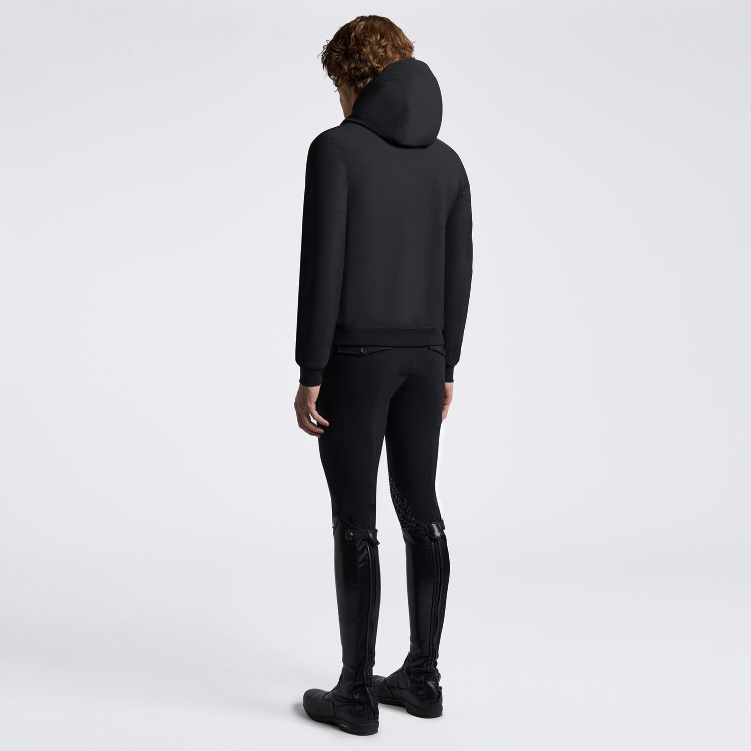 Cavalleria Toscana Men’s softshell jacket with hood BLACK-2
