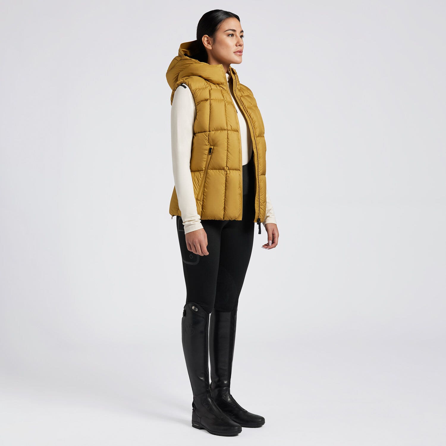 Cavalleria Toscana Cavalleria Toscana Women's Down Vest GOLDEN OCHRE-2