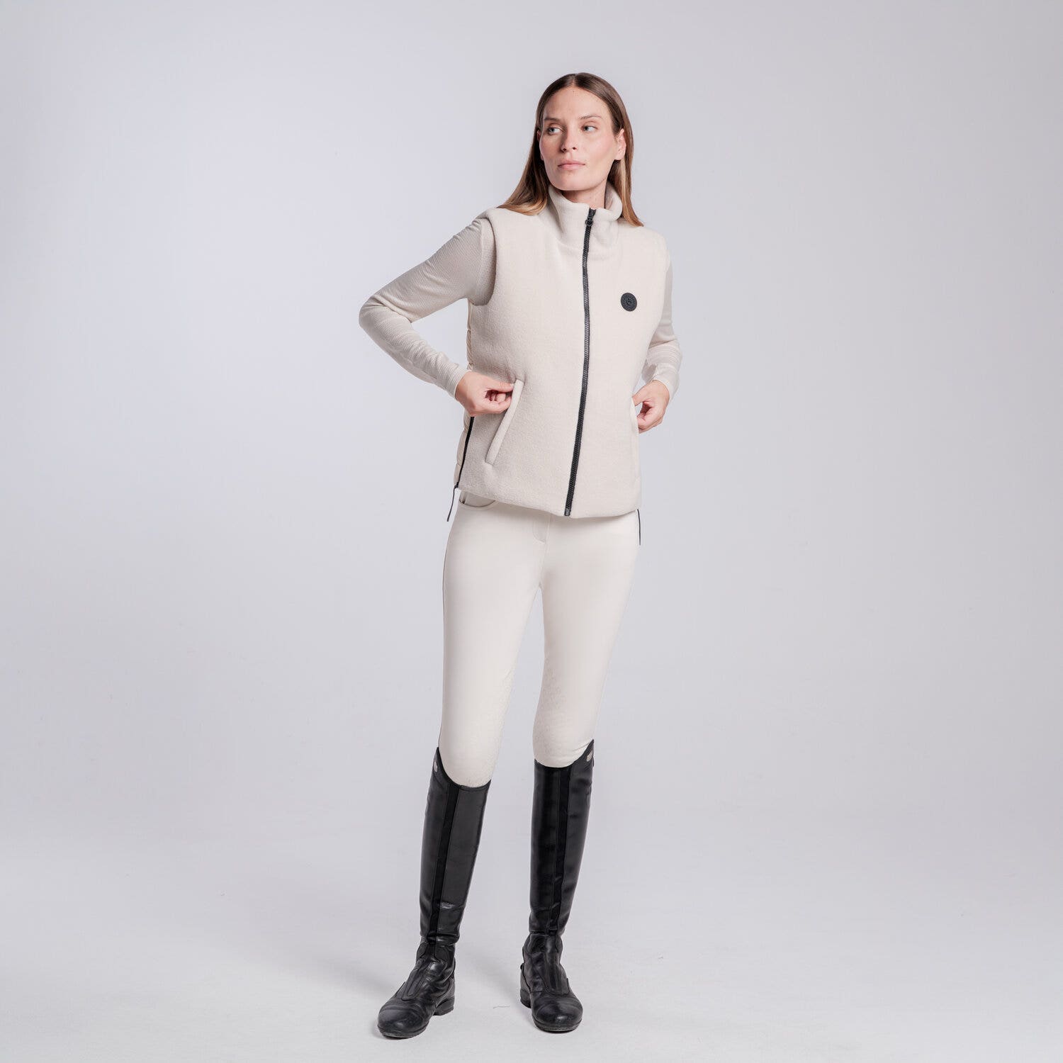Cavalleria Toscana GILET IN PILE CON ZIP DA DONNA RAINY DAY-1