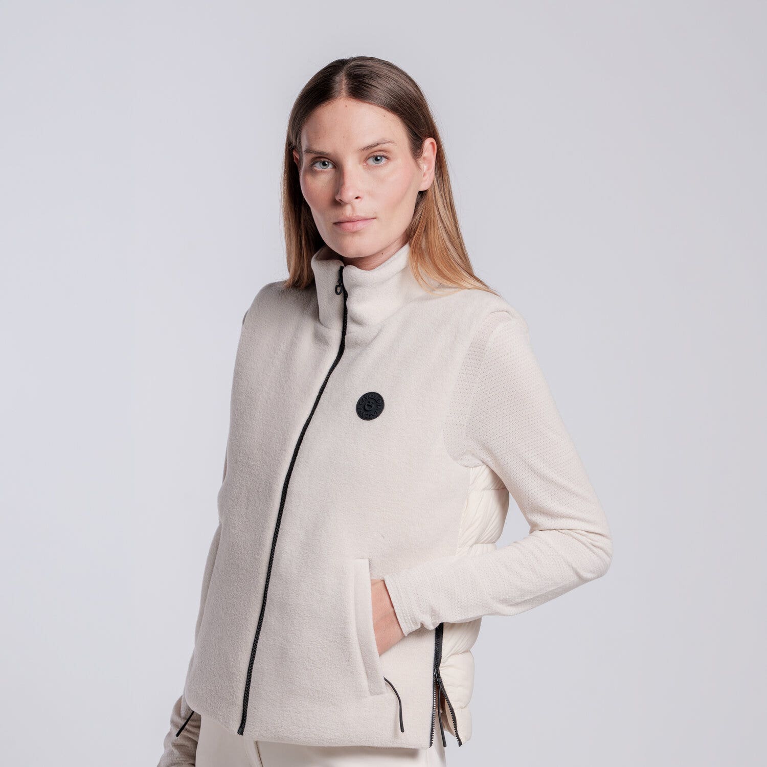 Cavalleria Toscana GILET IN PILE CON ZIP DA DONNA RAINY DAY-2