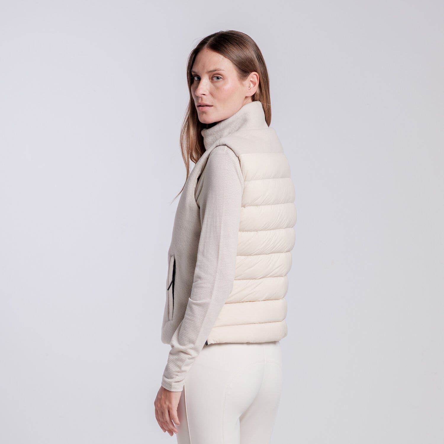 Cavalleria Toscana GILET IN PILE CON ZIP DA DONNA RAINY DAY-3