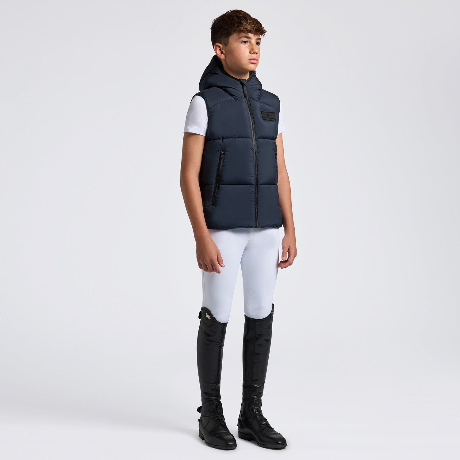 Cavalleria Toscana Cavalleria Toscana Unisex Young Riders Nylon Puffer Vest NAVY-1
