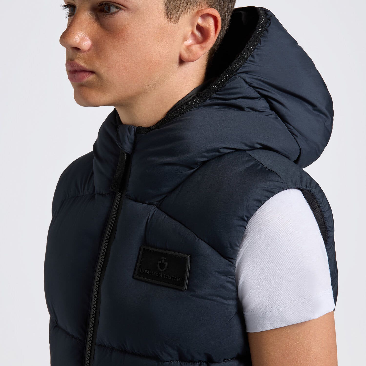 Cavalleria Toscana Cavalleria Toscana Unisex Young Riders Nylon Puffer Vest NAVY-3