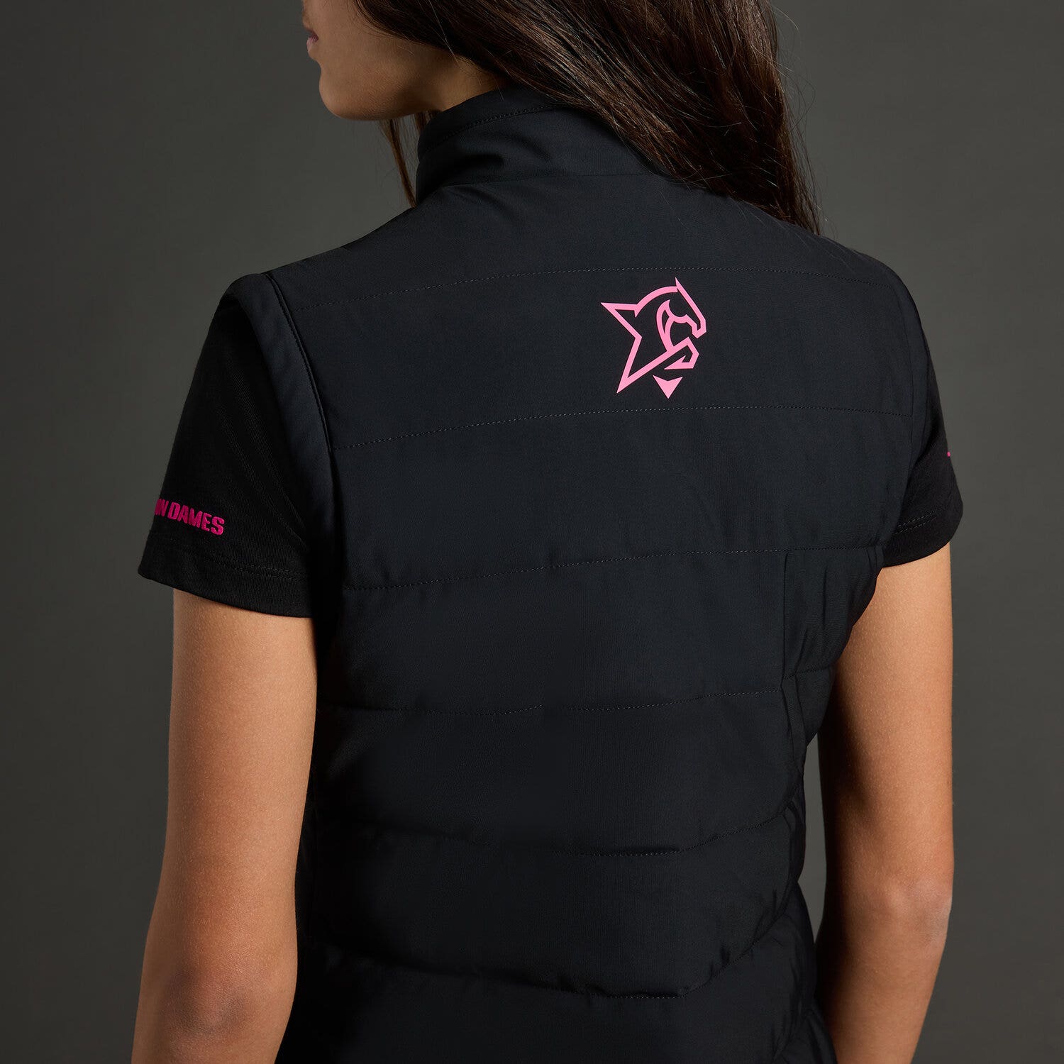 Cavalleria Toscana Girl's Vest CT x Iron Dames BLACK / PINK-5