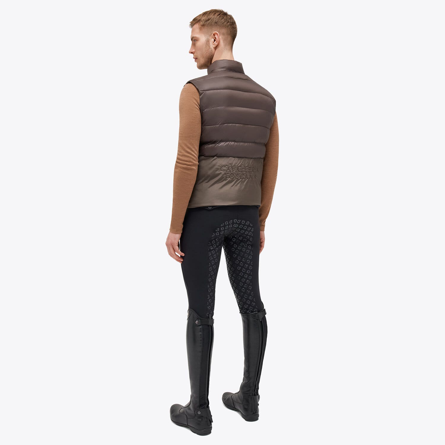 Cavalleria Toscana Men's sleeveless down jacket BLACK-2