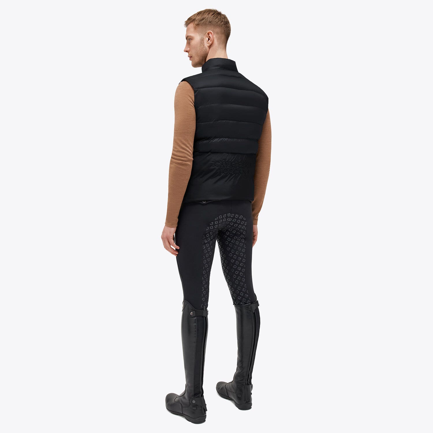 Cavalleria Toscana Men's sleeveless down jacket BLACK-2