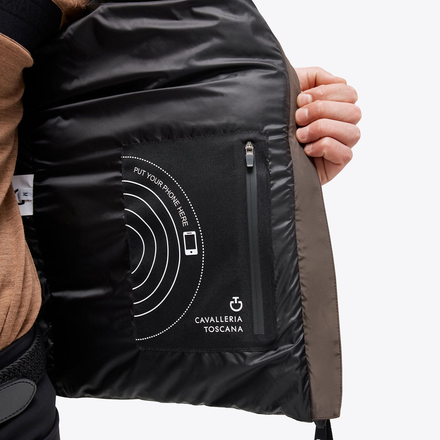 Cavalleria Toscana Men's sleeveless down jacket BLACK-4