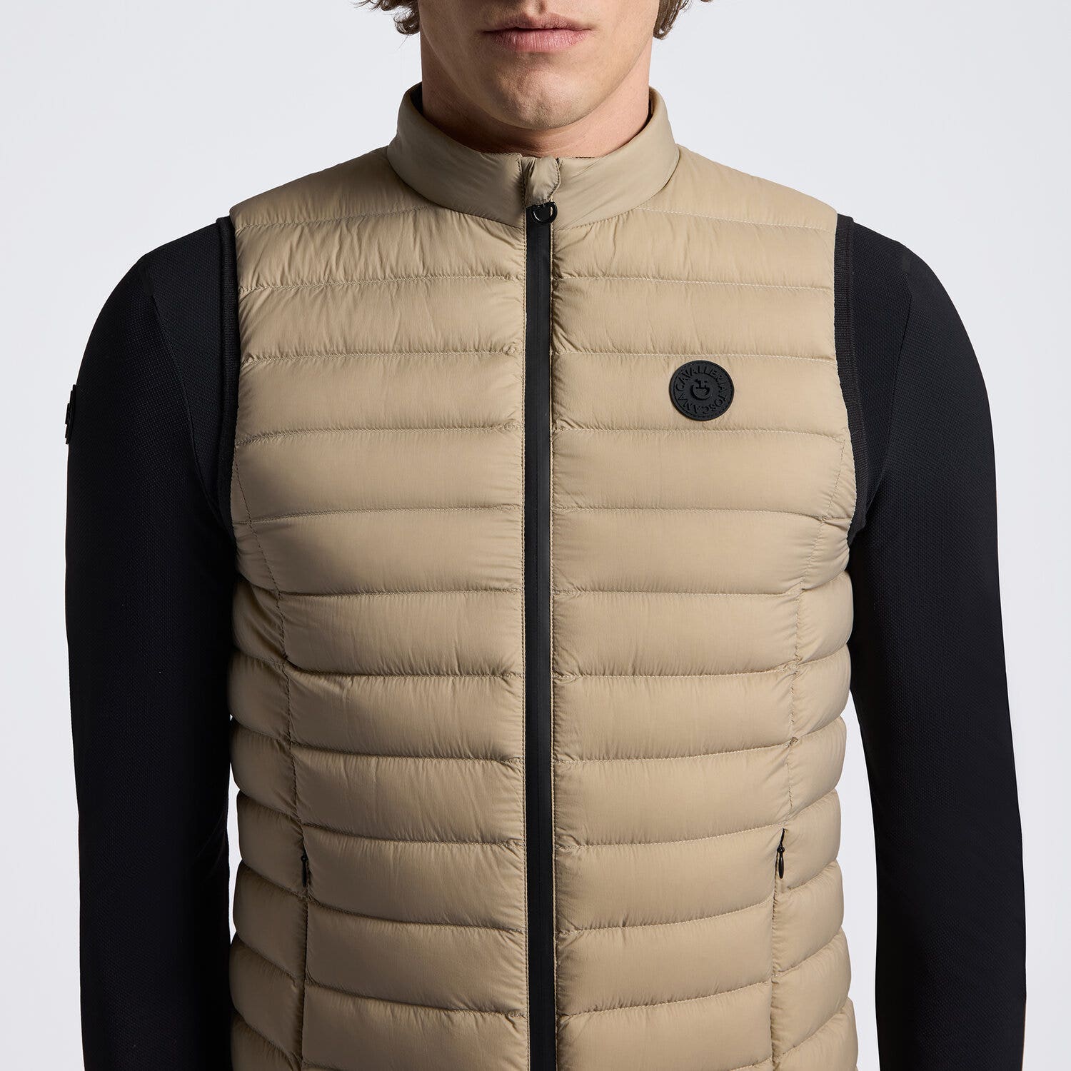 Cavalleria Toscana Men’s lightweight nylon vest ALUMINUM-3