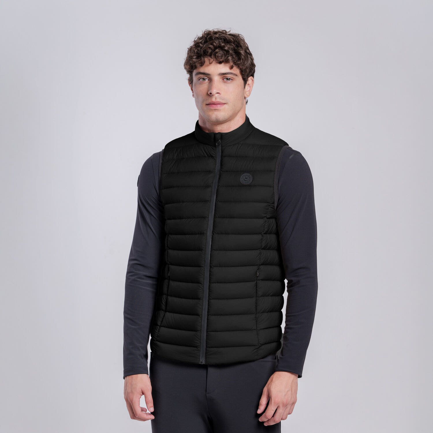 Cavalleria Toscana Men’s lightweight nylon vest BLACK-2