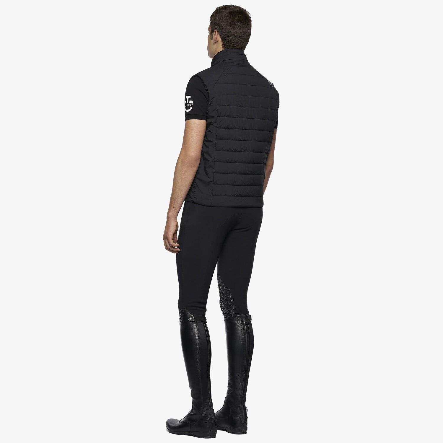 Cavalleria Toscana Men's Zip Gilet BLACK-5