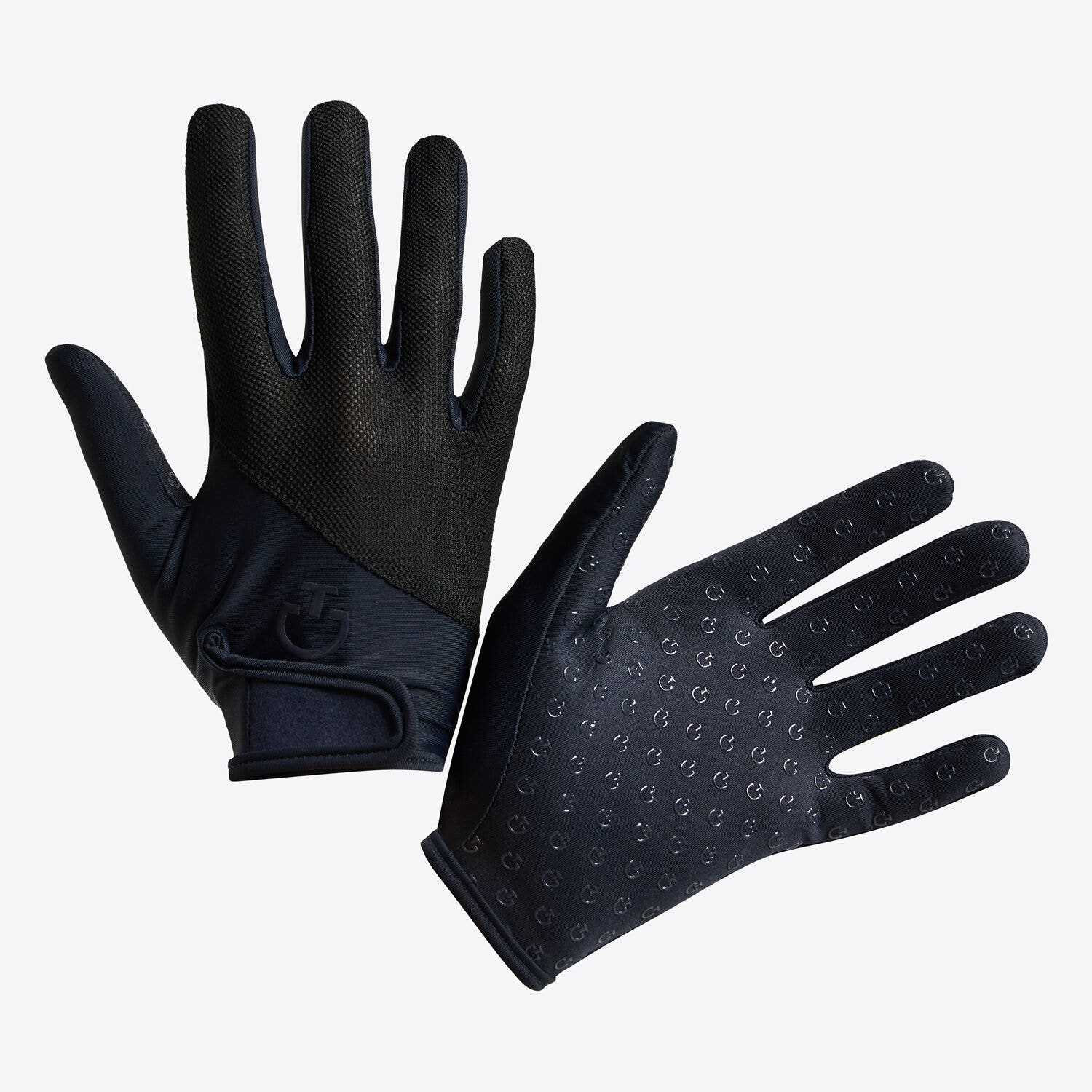 Cavalleria Toscana CT Mesh Grip Gloves DARK BLUE/BLACK-1