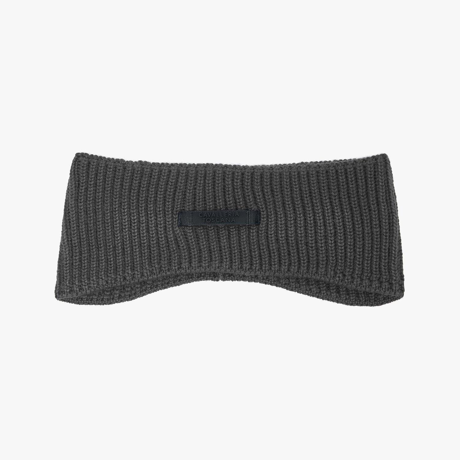 Cavalleria Toscana Merino wool ear warmer IRON GREY-1