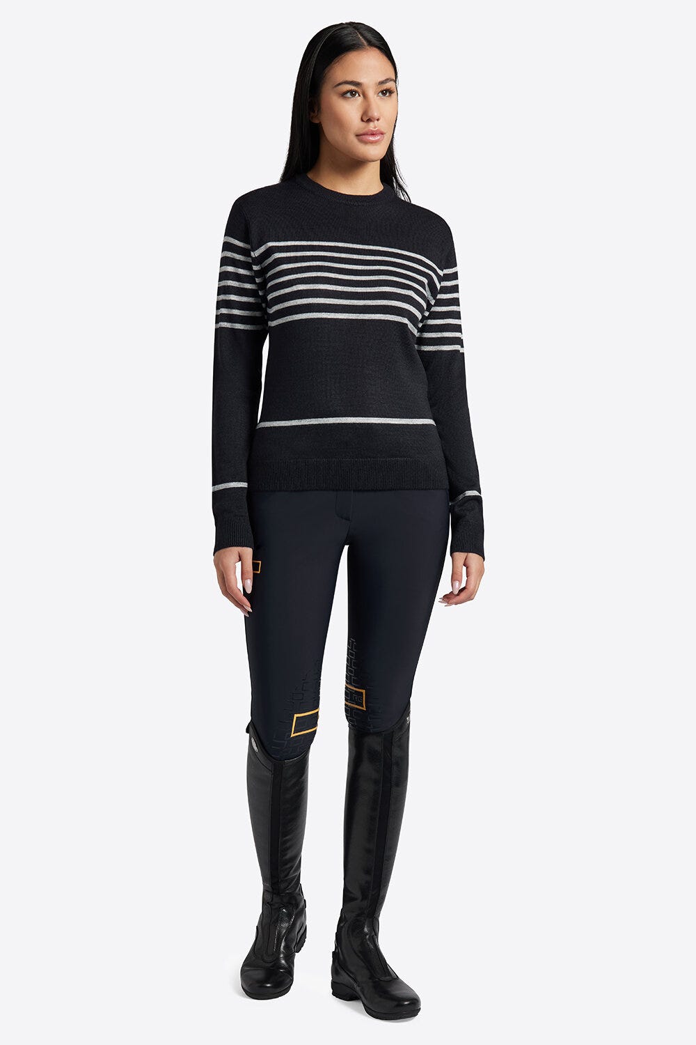 Rider's Gene Women's Wool Blend Crew Neck Sweater