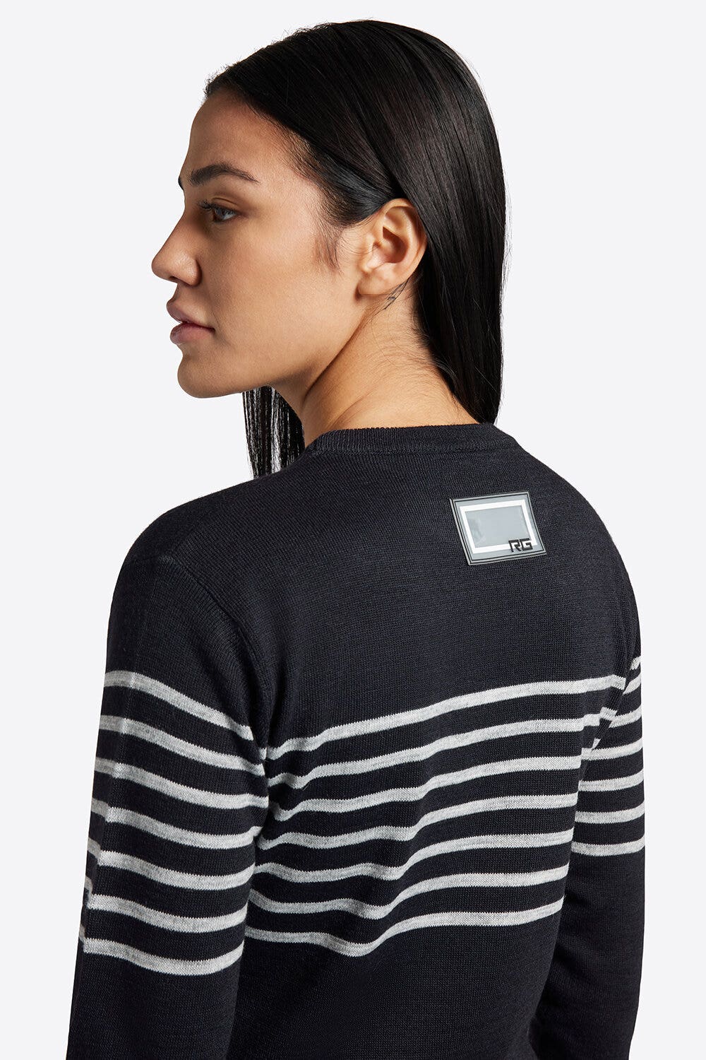 Rider's Gene Maglione Rider's Gene da Donna in Lana con Girocollo NAVY-7