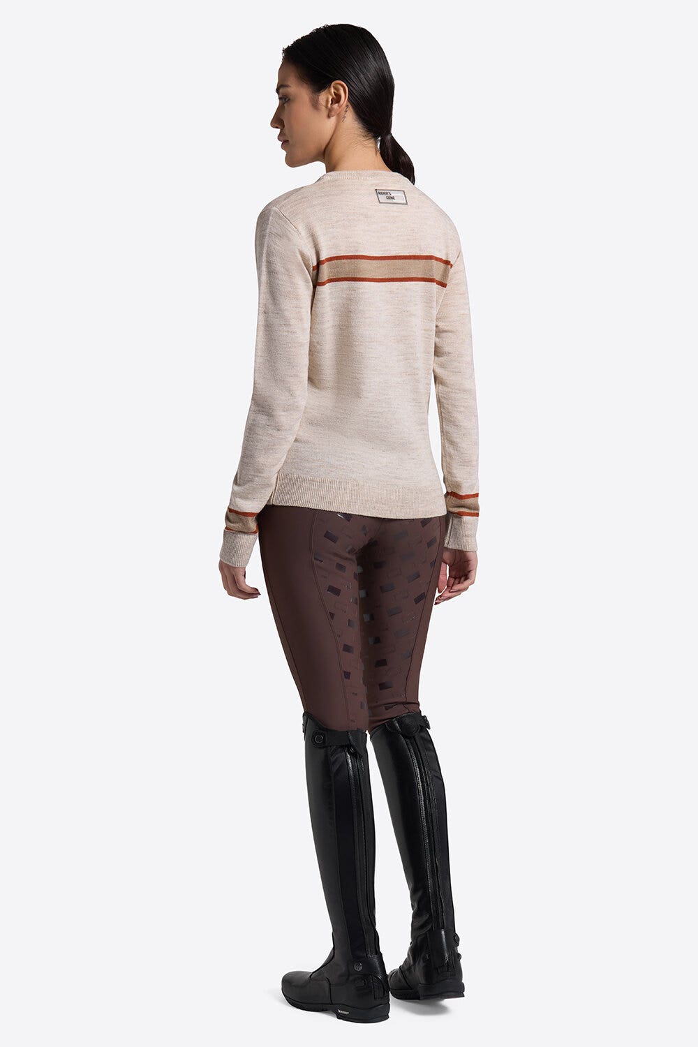 Rider's Gene Maglione Rider's Gene da Donna in Lana con Girocollo SANDSHELL-2