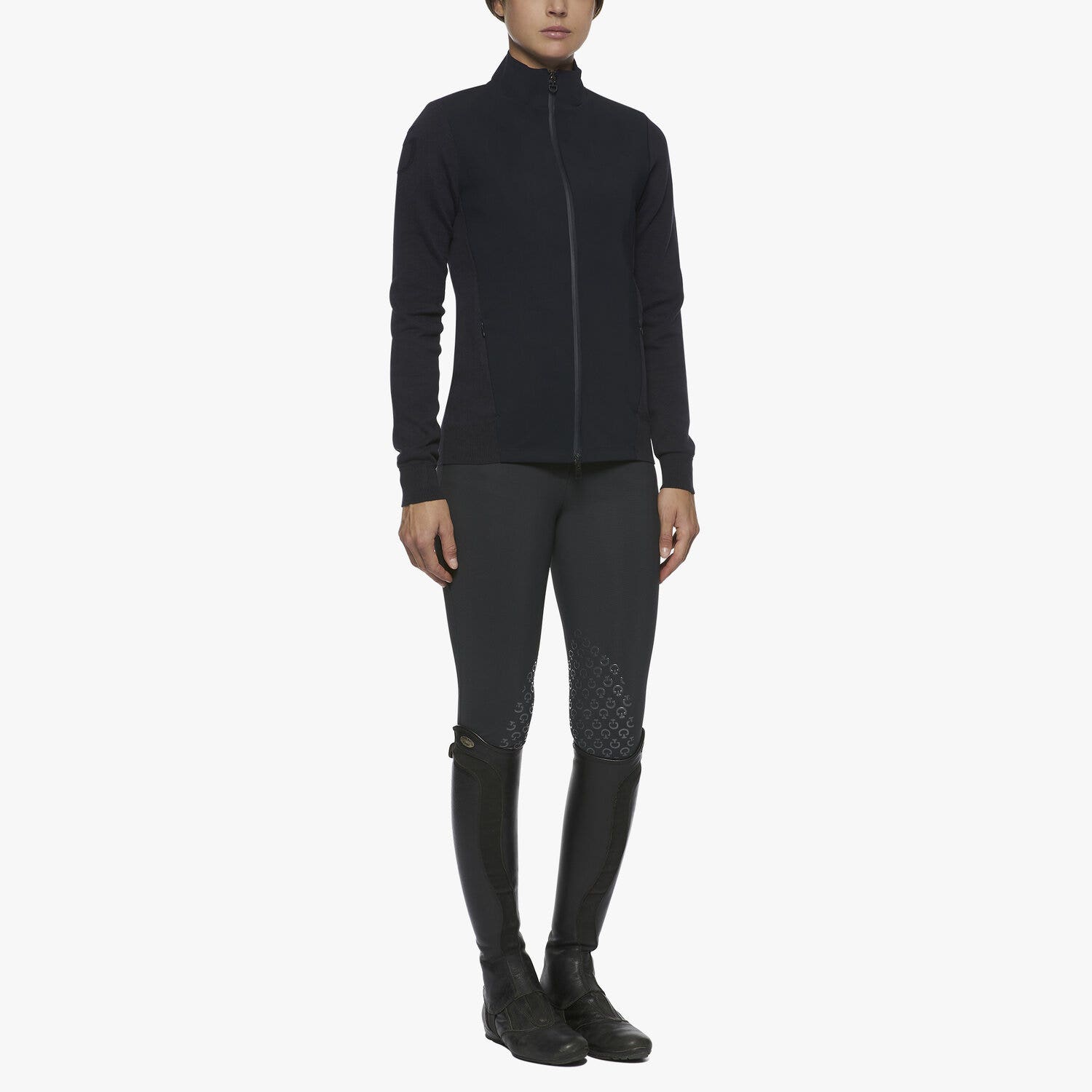 Cavalleria Toscana Women's jersey and cotton sweater NAVY-2