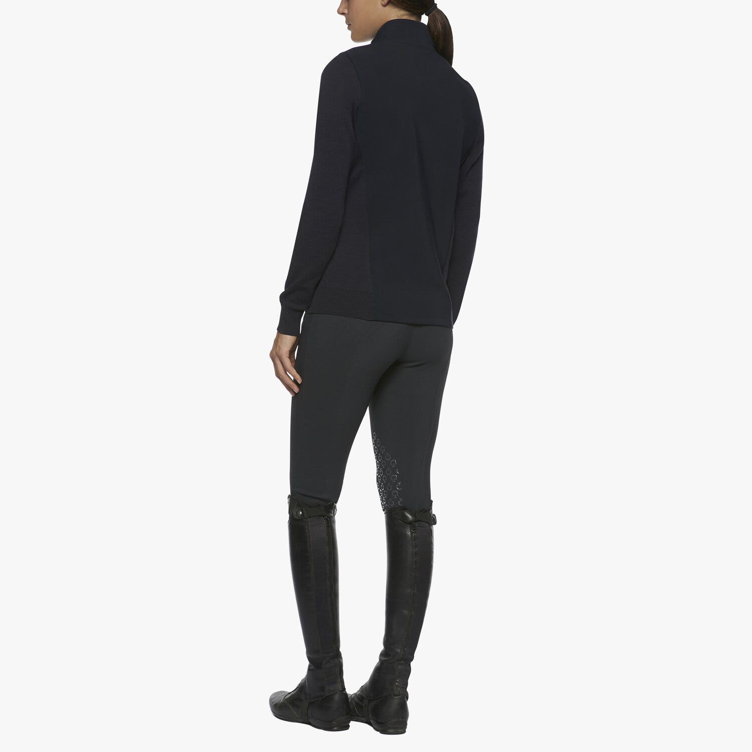 Cavalleria Toscana Women's jersey and cotton sweater NAVY-3