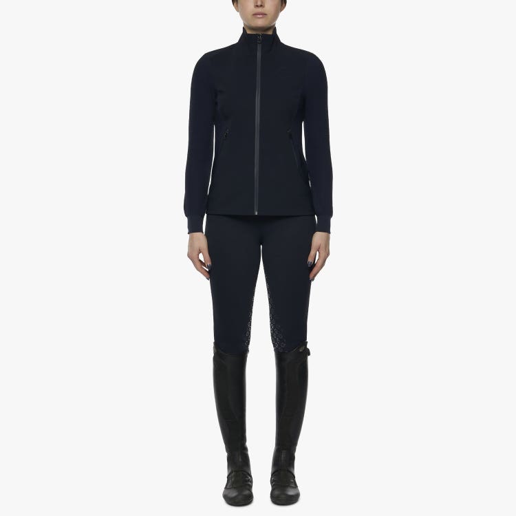 Cavalleria Toscana Women's jersey and tech knit sweater DARK BLUE/DARK BLUE-1