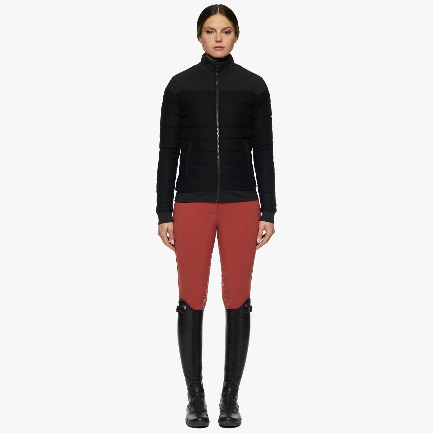 Cavalleria Toscana Women’s wool and jersey jacket BLACK-1