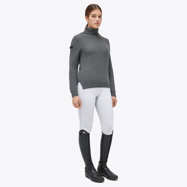 Cavalleria Toscana Women's turtleneck sweater IRON GREY-1