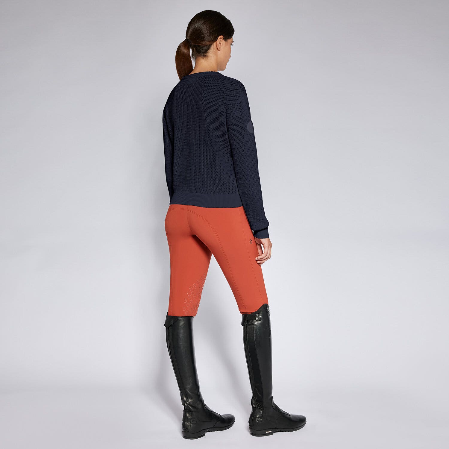 Cavalleria Toscana Women's crewneck sweater NAVY-2