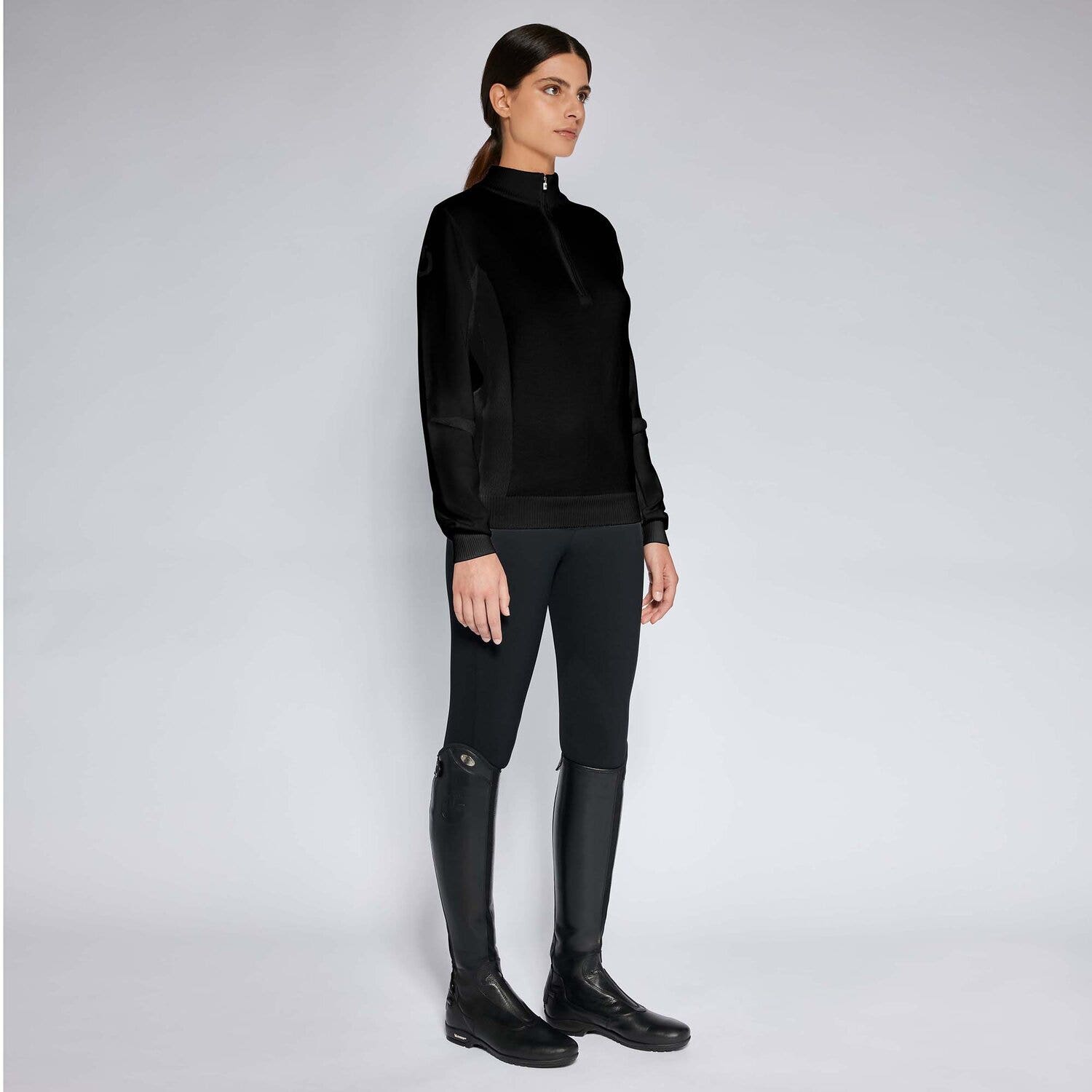 Cavalleria Toscana Women's Revolution sweater BLACK-1