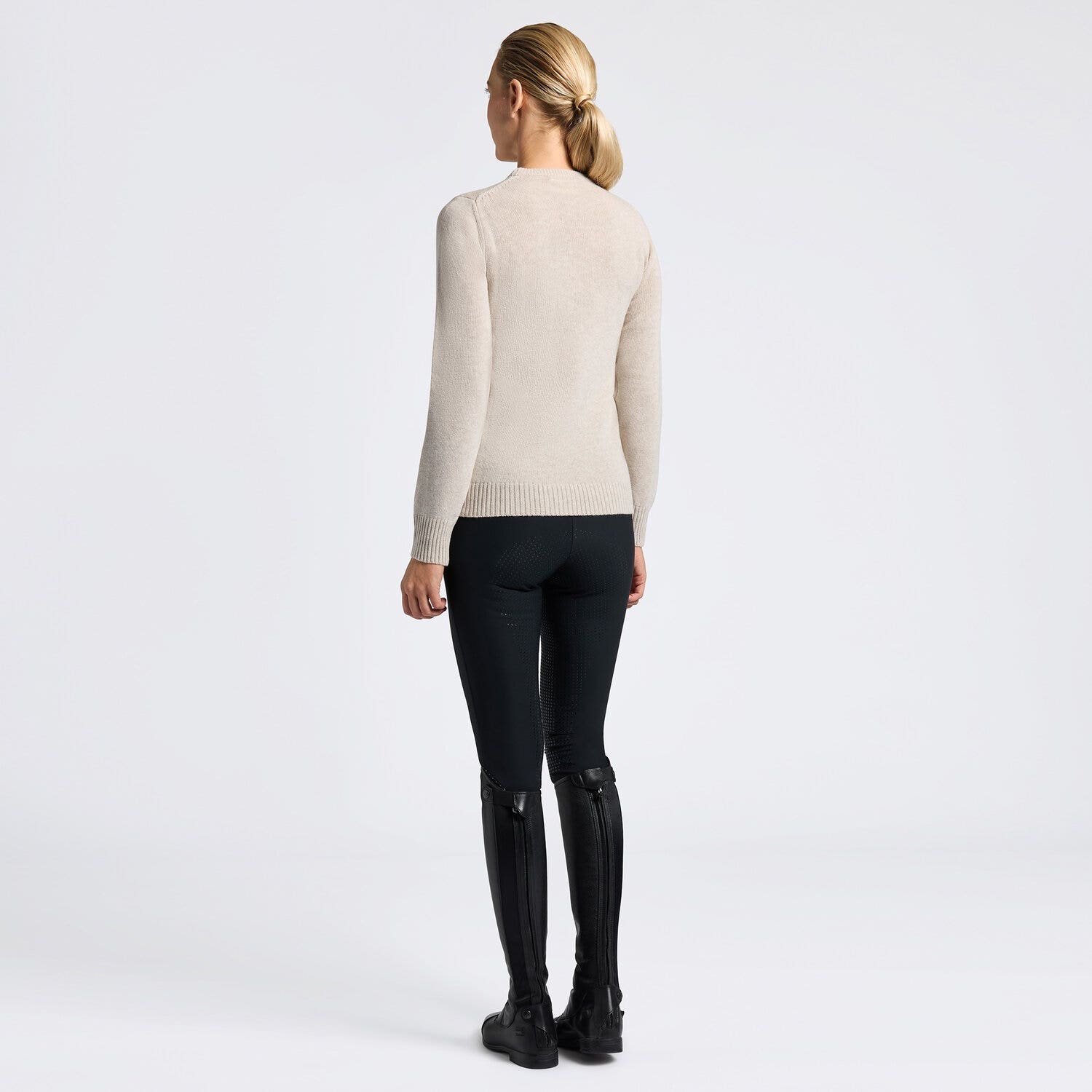 Cavalleria Toscana Cavalleria Toscana Women's Pure Wool Crew Neck Sweater SAND-2