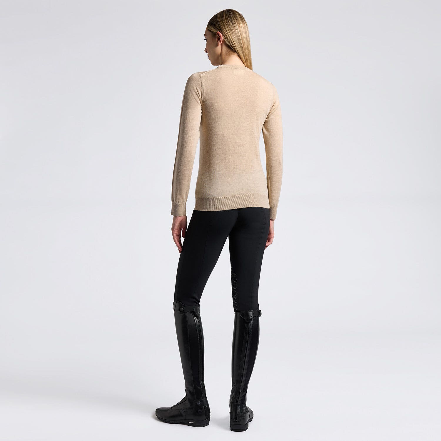 Cavalleria Toscana Cavalleria Toscana Women's Sweater in Knitted Wool BEIGE-2