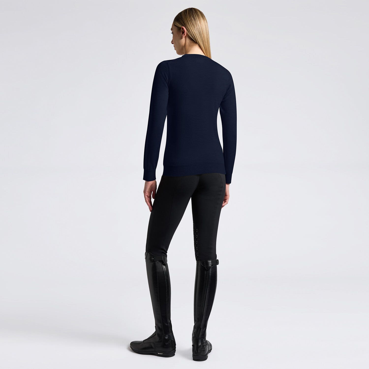 Cavalleria Toscana Cavalleria Toscana Women's Sweater in Knitted Wool NAVY-2