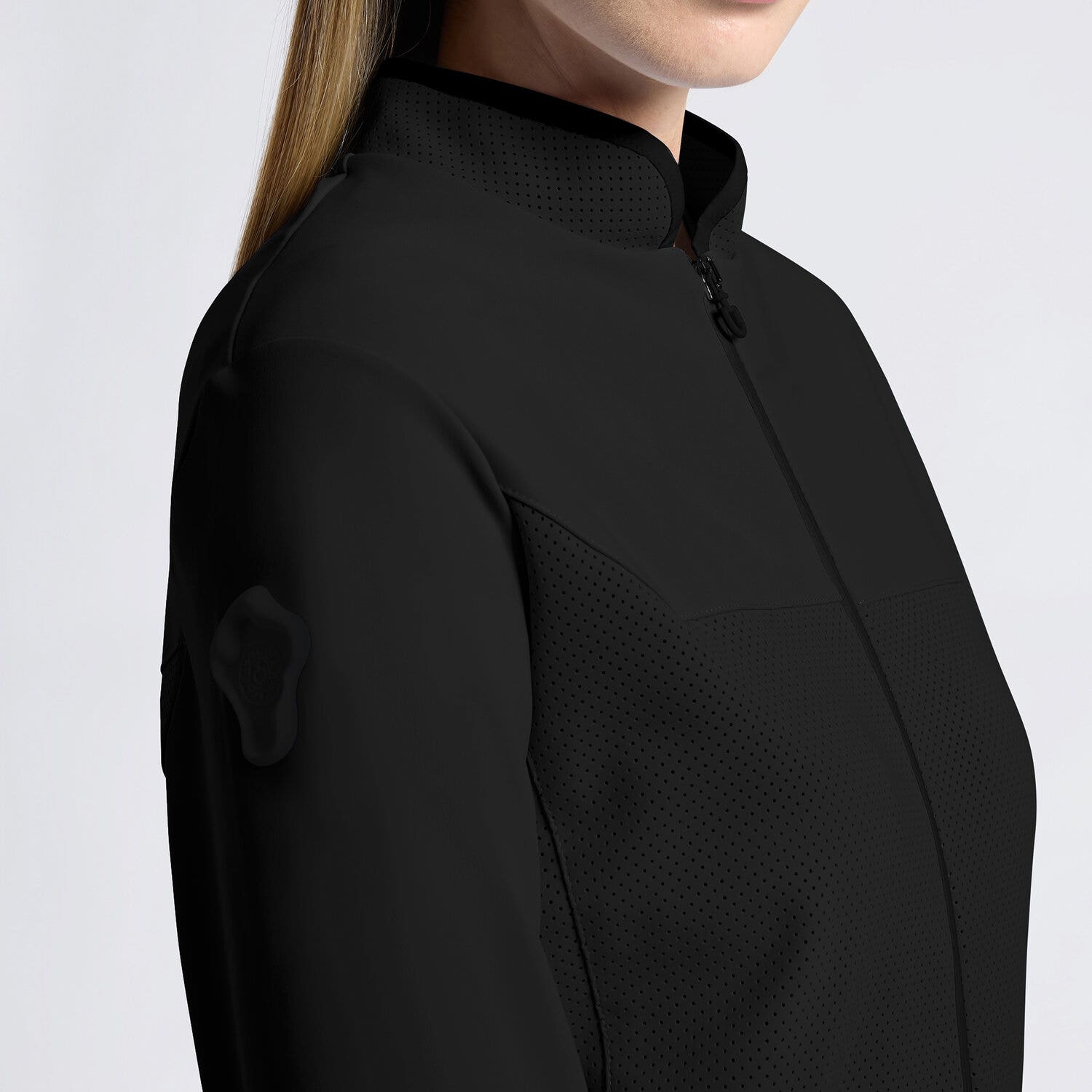 Cavalleria Toscana Cavalleria Toscana Women's Technical Crew Neck Sweatshirt with Zip BLACK-3