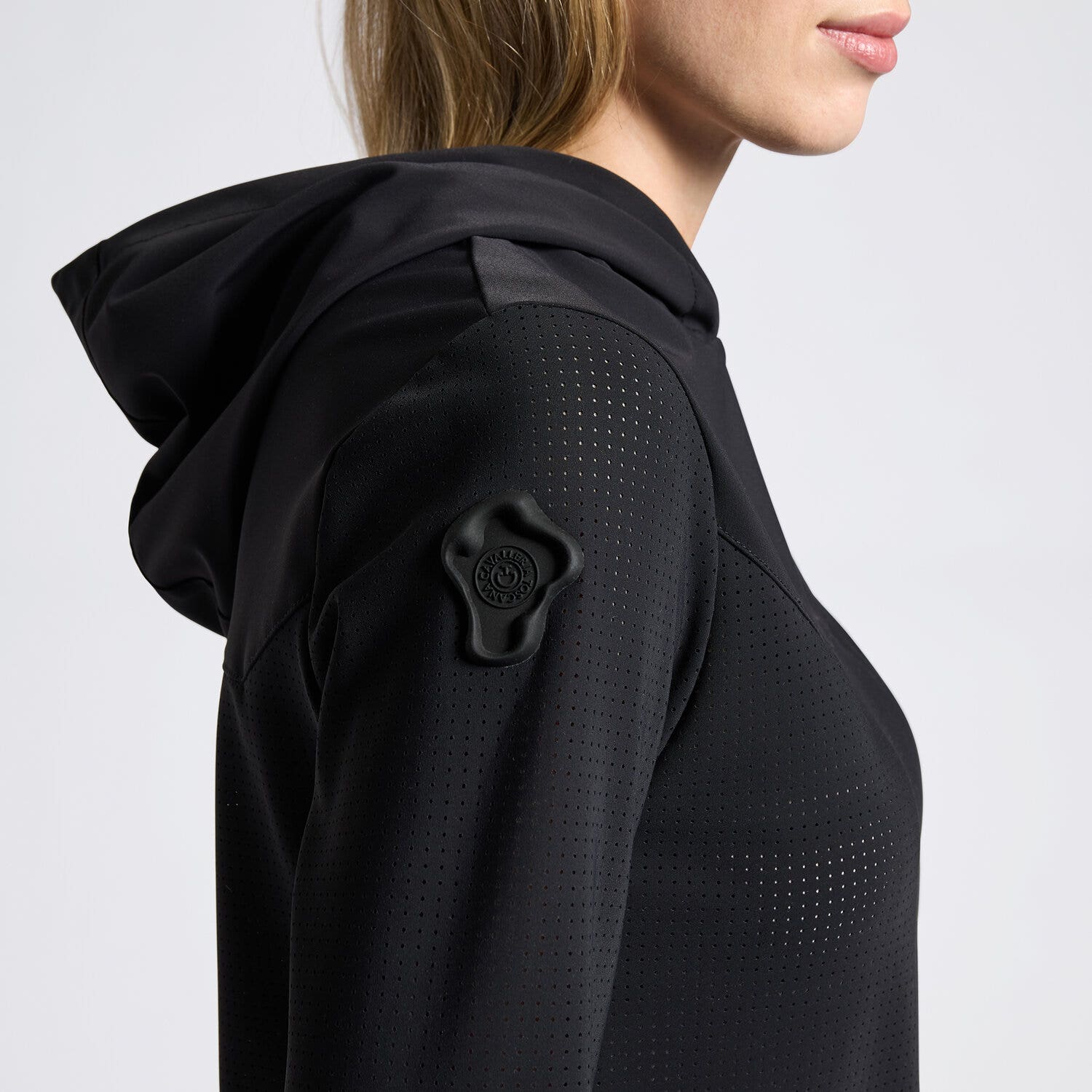 Cavalleria Toscana Cavalleria Toscana Women's Technical Crew Neck Hoodie BLACK-4