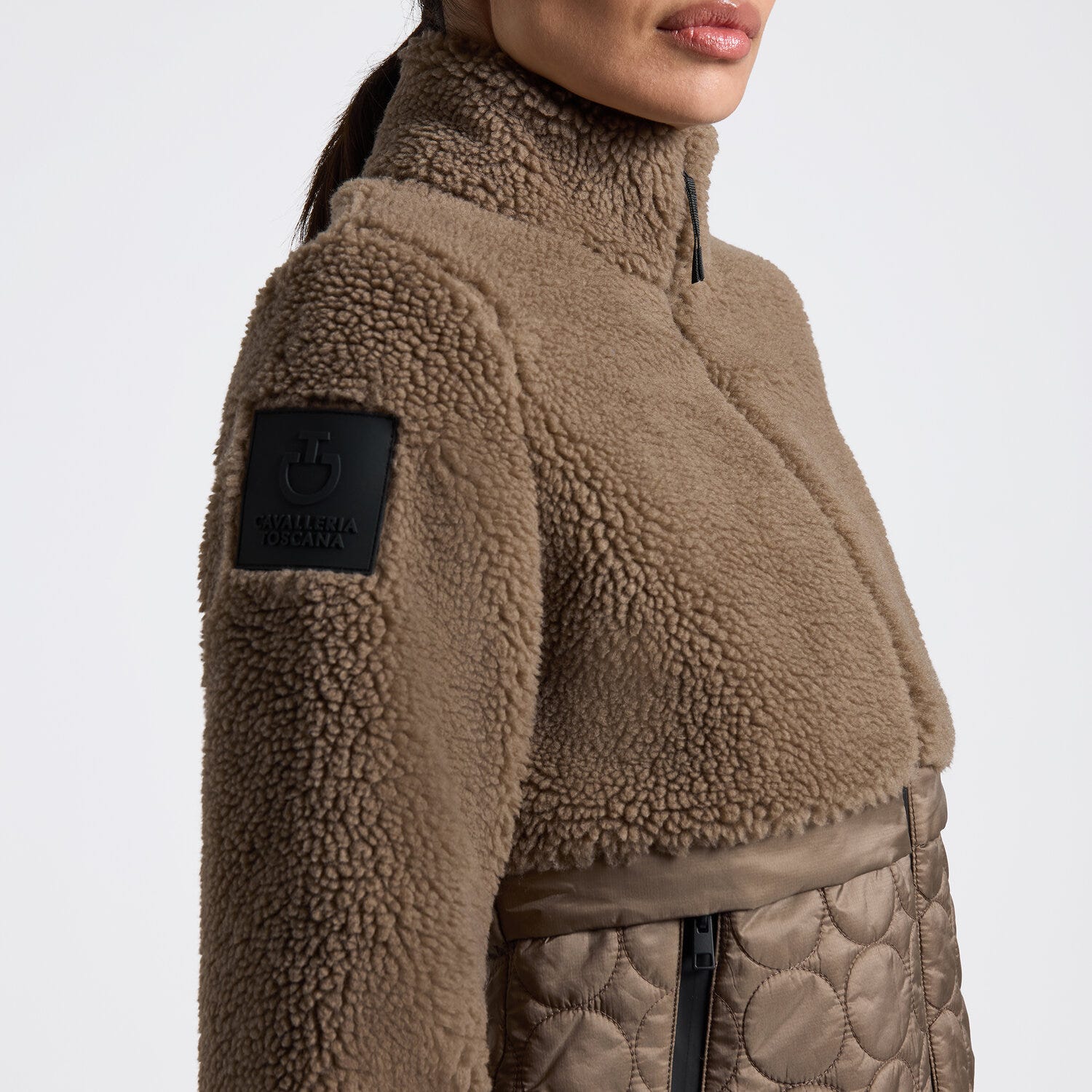 Cavalleria Toscana Women's Fleece and Nylon Zip Jacket